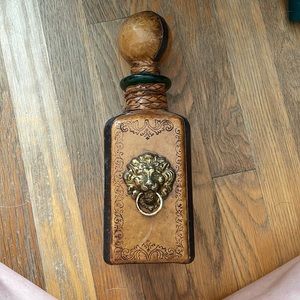 Leather Lion liquor decanter
